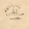 Studio per la Medaglia celebrativa della Regia Nave Roma (1942, inchiostro su carta)